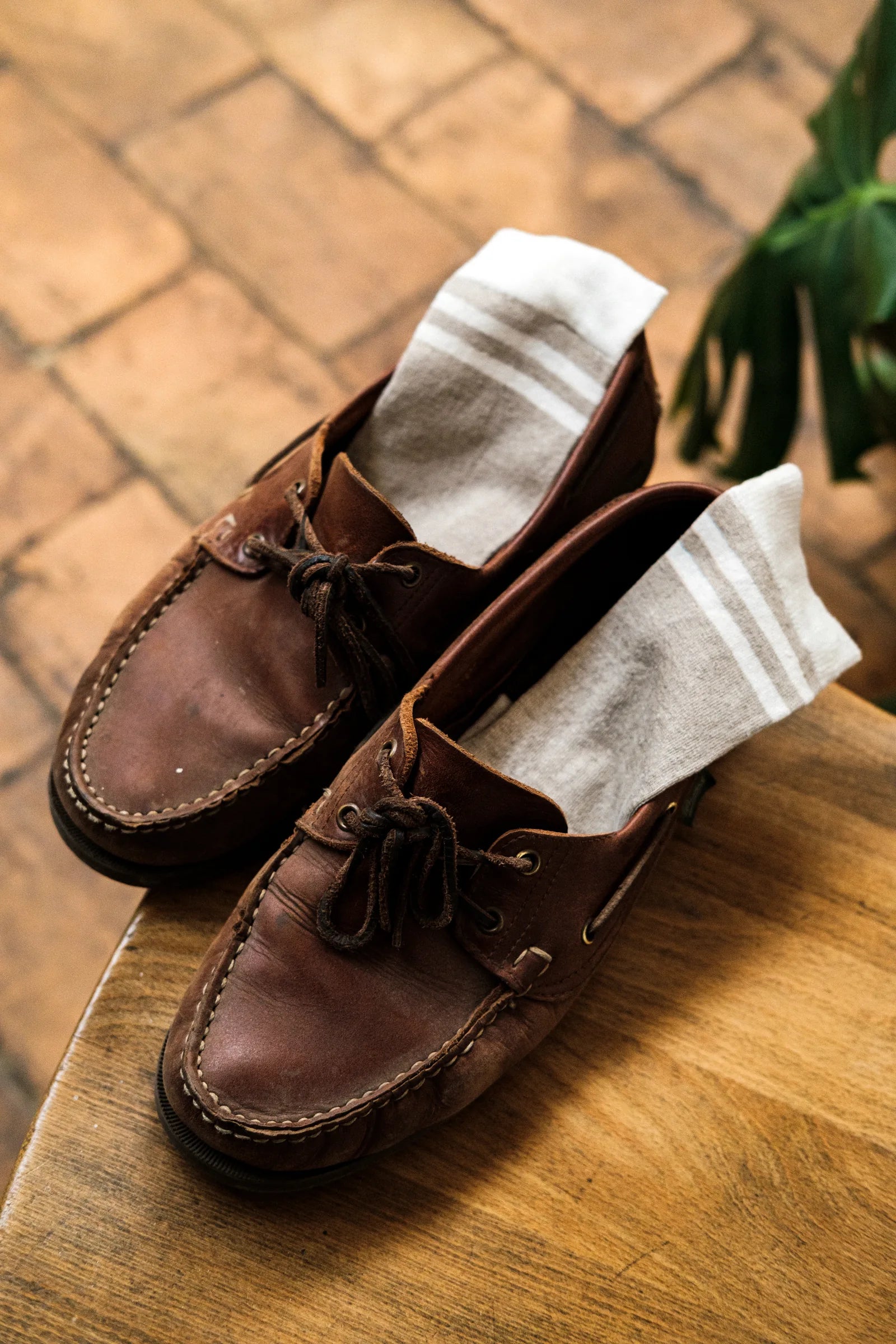 La paire de chaussettes lin naturel - photo 3/7