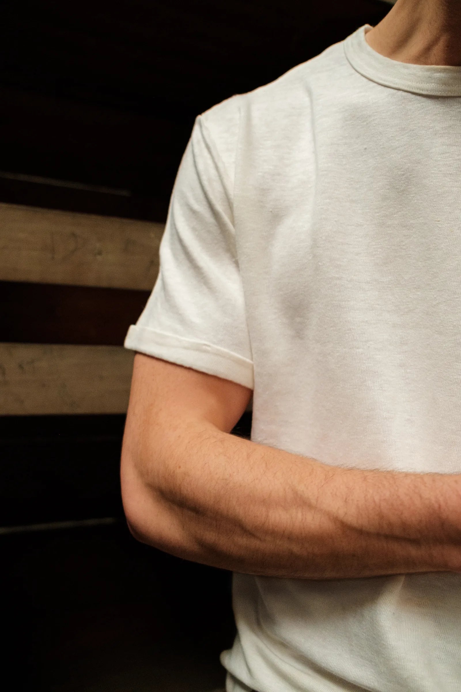 Le T-shirt maille lourde 100% lin coloris Ivoire - photo 6/6