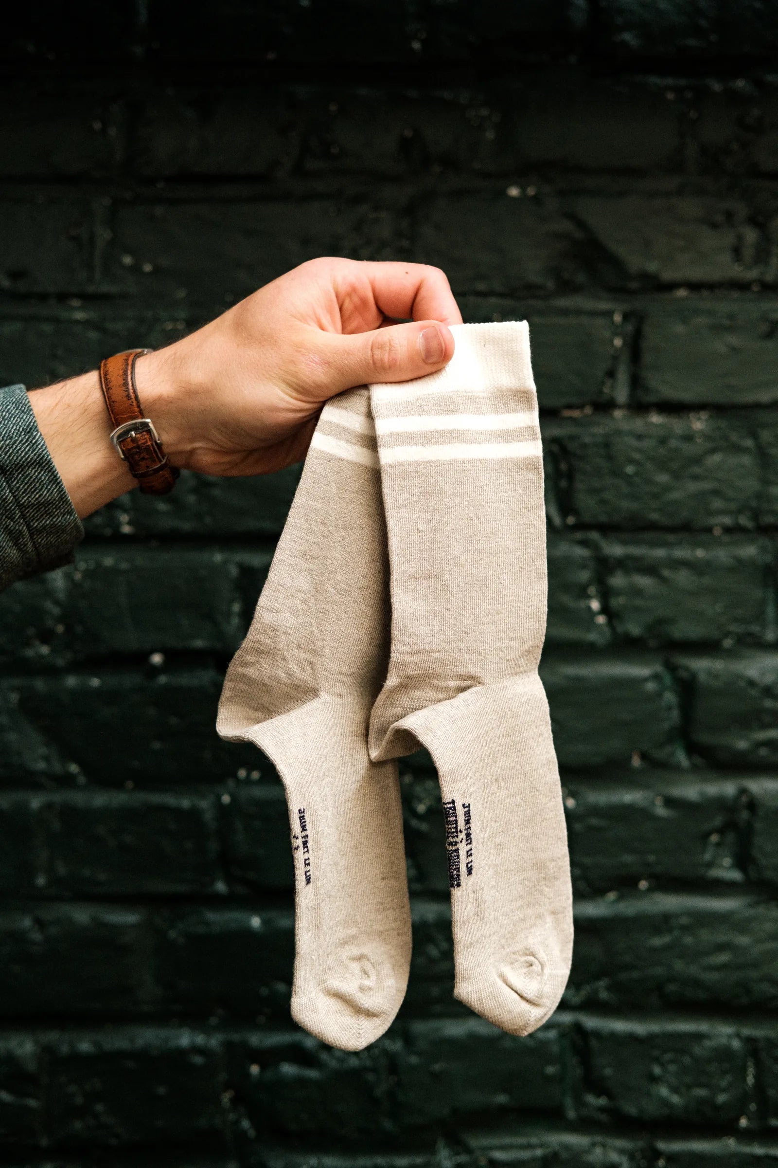 La paire de chaussettes lin naturel - photo 2/7