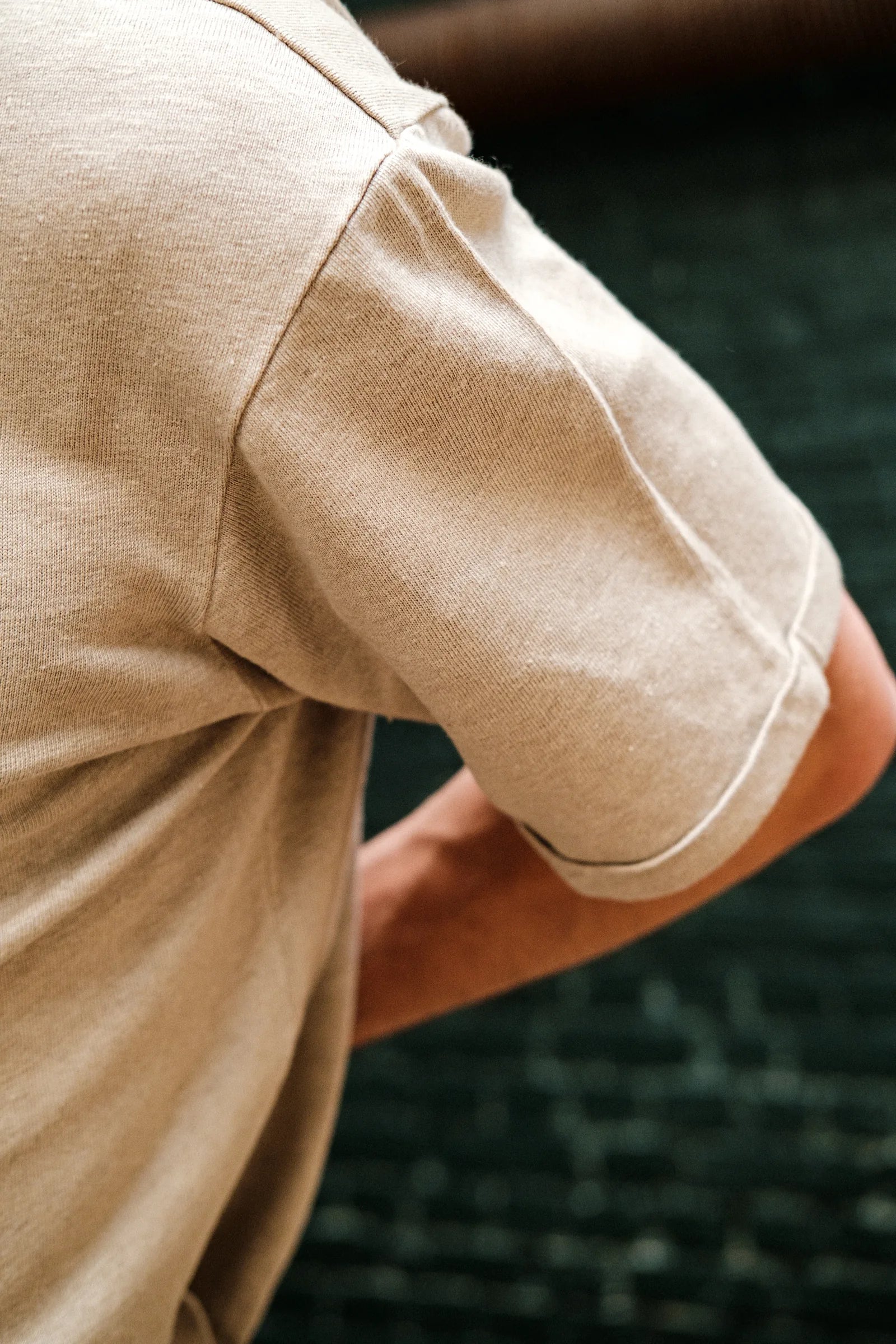 Le T-shirt maille lourde 100% lin coloris Naturel - photo 2/8